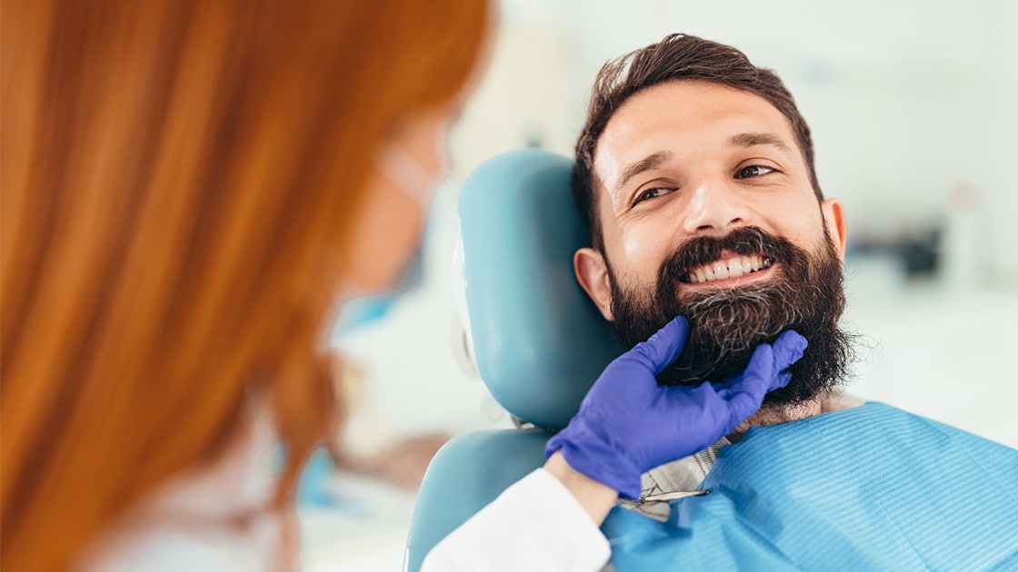 Implant man patient