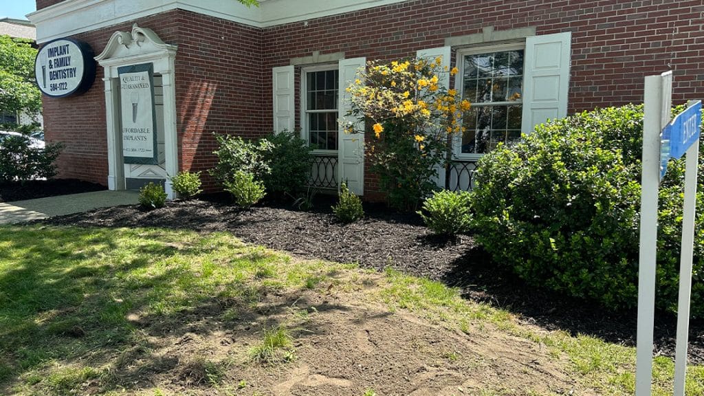 Side view of exterior of office