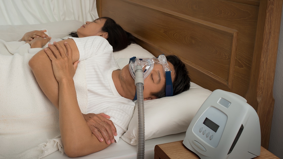 Sleep Apnea - Patient with Sleep Device