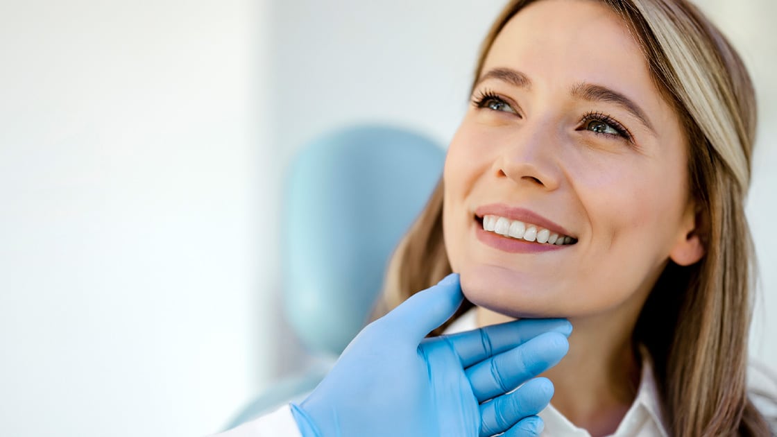 Woman with pretty smile